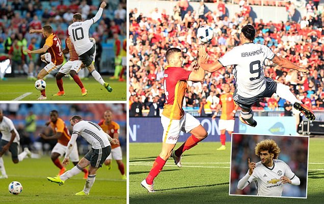 Ibrahimovic Awali Laga dengan Gol Spektakuler, MU Tekuk Galatasaray 5-2